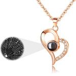 Collier Pendentif Je t'aime en 100 langues قلادة مكتوب في حجرها كلمة أحبك ب100 لغة