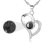 Collier Pendentif Je t'aime en 100 langues قلادة مكتوب في حجرها كلمة أحبك ب100 لغة