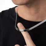 Collier serpent unisexe, en acier inoxydable lavable سلسلة ثعبان مصنوع من الفولاذ المقاوم للصدأ القابل للغسل