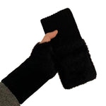 Gants d'Hiver en fausse fourrure قفازات شتوية نسائية