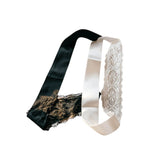Lot de 2 masques en satin et dentelle (noir et blanc)