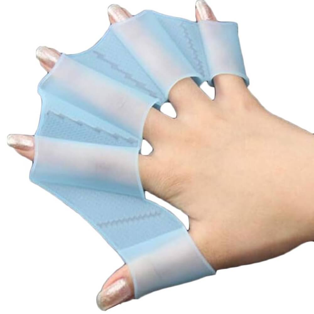 Paire de Gants Palmés pour Natation en Silicone زوج من القفازات الشبكية للسباحة