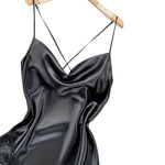 Robe croisé dos-nu en satin فستان ساتان