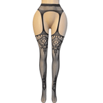 bas en résille avec ceinture جوارب داخلية شبكية - jeeba.ma