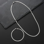 collier + bracelet serpent unisexe, en acier inoxydable lavable قلادة وبراسلي على شكل ثعبان من الفولاذ المقاوم للصدأ القابل للغسل