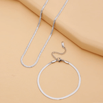 collier + bracelet serpent unisexe, en acier inoxydable lavable قلادة وبراسلي على شكل ثعبان من الفولاذ المقاوم للصدأ القابل للغسل