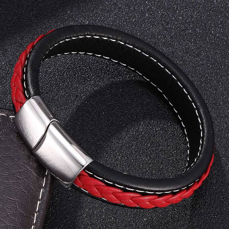 Bracelet cuir fermoir magnétique براسلي جلدي مشبك مغناطيسي