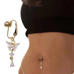 faux piercings de nombril en forme de papillon