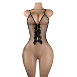 Lingerie Nuisette chemise de nuit en Résille Bodystocking قميص نوم ملابس