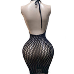 Lingerie Nuisette chemise de nuit en Résille robe Bodystocking قميص نوم ملابس فستان