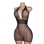 Lingerie Nuisette chemise de nuit en Résille robe Bodystocking قميص نوم ملابس فستان
