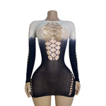 Lingerie Nuisette chemise de nuit en Résille robe Bodystocking قميص نوم ملابس فستان