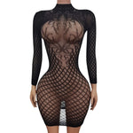 Lingerie Nuisette chemise de nuit en Résille robe Bodystocking قميص نوم ملابس فستان