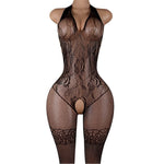 Lingerie Nuisette chemise de nuit en Résille Bodystocking قميص نوم شبكي ملابس