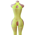 Lingerie Nuisette chemise de nuit en Résille Bodystocking قميص نوم شبكي ملابس