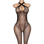 Lingerie Nuisette chemise de nuit en Résille Bodystocking قميص نوم شبكي ملابس