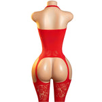 Lingerie Nuisette chemise de nuit en Résille Bodystocking قميص نوم شبكي ملابس