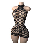 Lingerie Nuisette chemise de nuit en Résille robe Bodystocking قميص نوم ملابس فستان