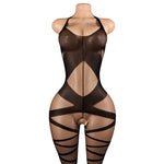 Lingerie Nuisette chemise de nuit en Résille Bodystocking قميص نوم شبكي ملابس