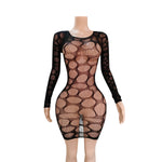 Lingerie Nuisette chemise de nuit en Résille robe Bodystocking قميص نوم ملابس فستان