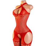 Lingerie Nuisette chemise de nuit en Résille Bodystocking قميص نوم شبكي ملابس
