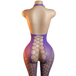 Lingerie Nuisette chemise de nuit en Résille Bodystocking قميص نوم شبكي ملابس