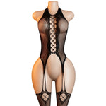 Lingerie Nuisette chemise de nuit en Résille Bodystocking قميص نوم شبكي ملابس