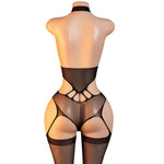Lingerie Nuisette chemise de nuit en Résille Bodystocking قميص نوم شبكي ملابس