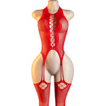 Lingerie Nuisette chemise de nuit en Résille Bodystocking قميص نوم شبكي ملابس