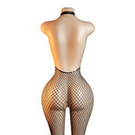 Lingerie Nuisette chemise de nuit en Résille Bodystocking قميص نوم شبكي ملابس