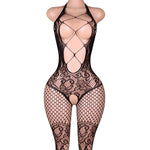 Lingerie Nuisette chemise de nuit en Résille Bodystocking قميص نوم شبكي ملابس