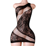 Lingerie Nuisette chemise de nuit en Résille robe Bodystocking قميص نوم ملابس فستان