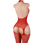 Lingerie Nuisette chemise de nuit en Résille Bodystocking قميص نوم شبكي