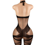Lingerie Nuisette chemise de nuit en Résille Bodystocking قميص نوم شبكي ملابس