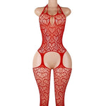 Lingerie Nuisette chemise de nuit en Résille Bodystocking قميص نوم شبكي