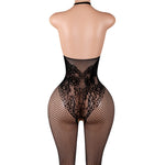 Lingerie Nuisette chemise de nuit en Résille Bodystocking قميص نوم شبكي ملابس