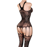 Lingerie Nuisette chemise de nuit en Résille Bodystocking قميص نوم شبكي ملابس