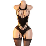 Lingerie Nuisette chemise de nuit en Résille Bodystocking قميص نوم شبكي ملابس