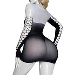 Lingerie Nuisette chemise de nuit en Résille robe Bodystocking قميص نوم ملابس فستان