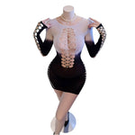 Lingerie Nuisette chemise de nuit en Résille robe Bodystocking قميص نوم ملابس فستان