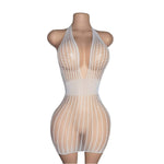 Lingerie Nuisette chemise de nuit en Résille Bodystocking قميص نوم ملابس