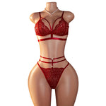 Ensemble de lingerie en dentelle soutien-gorge et culotte طقم ملابس داخلية