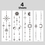 pack de 4 tatouages imperméable et résistant à la sueur  وشـم مؤقت ضد الماء والعرق 4قطع