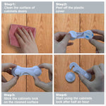 4pcs verrous sécurité armoire enfants قفل أمان بلاستيكي الأطفال - jeeba.ma