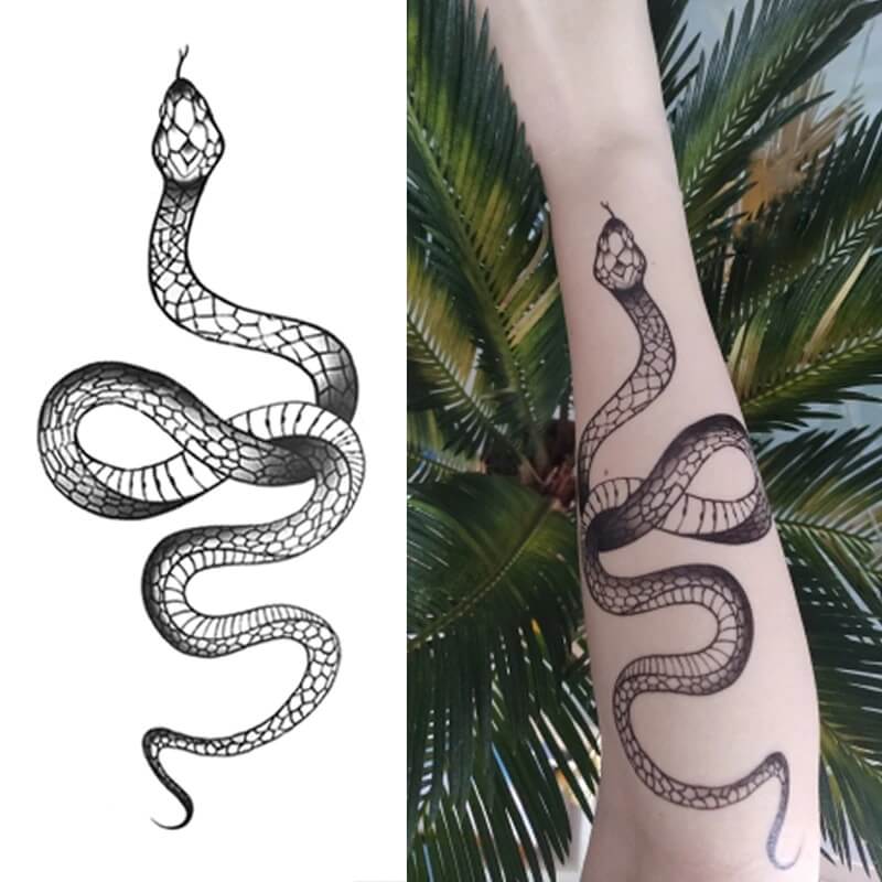 وشم مؤقت على شكل ثعبان